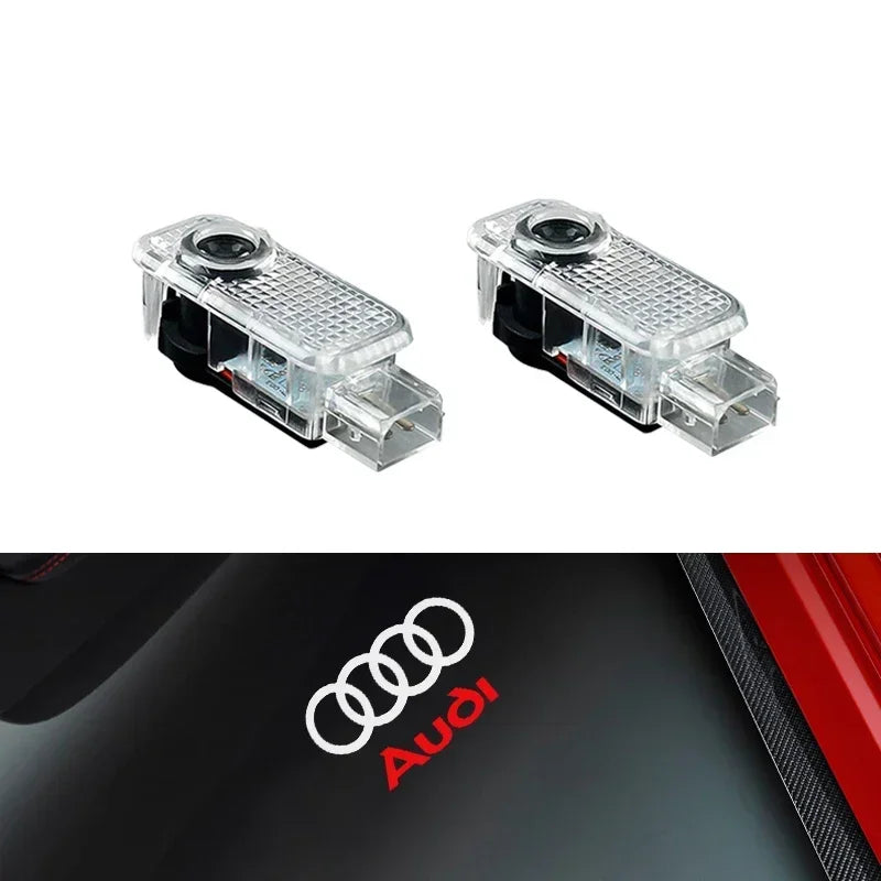 HD Led Welcome Light Car Door Projector Lamps For Audi A1 A3 8P A4 A5 A6 C7 A7 S3 S7 S8 R8 Q2 Q3 Q5 Q7 Q8 SQ5 C5 C6 TT RS3 RS6