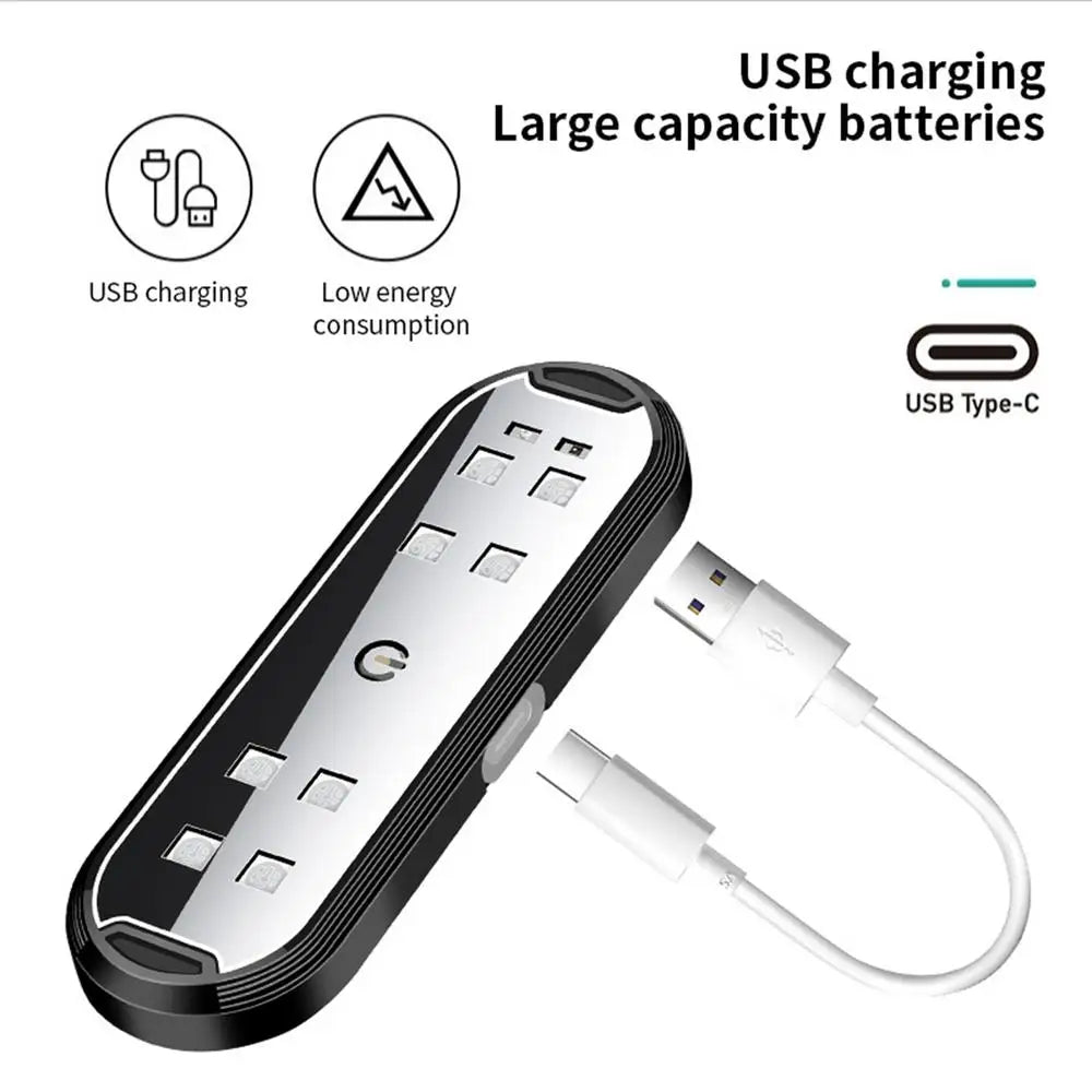 Ambient Lighting Car USB Rechargeable Car Door Light Welcome Courtesy Light Car Atmosphere Warning Lamps Colorful Flashing Light