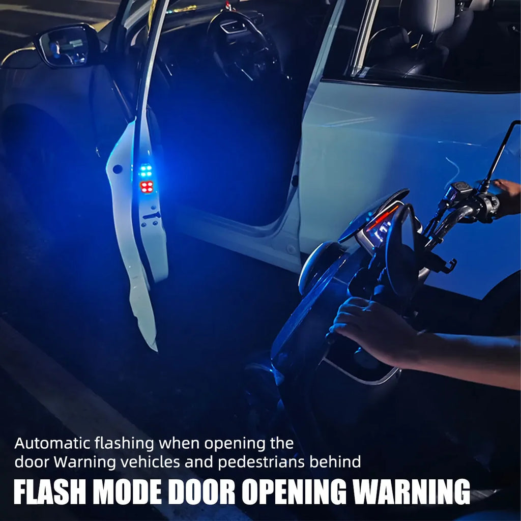 2Pcs Car LED Door Lights RGB Led Wireless Door Warning Lights USB Welcome Door Sill Projector Magnetic Auto Ambient Lamp Puddle
