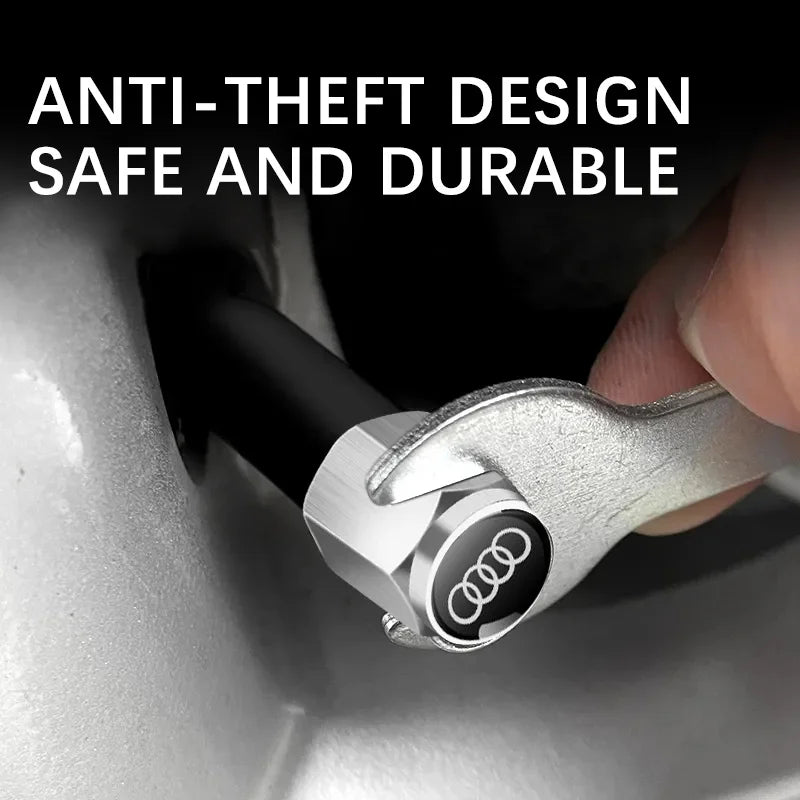 Audi 3D Metal Tire Valve Caps – S Line A1-Q8