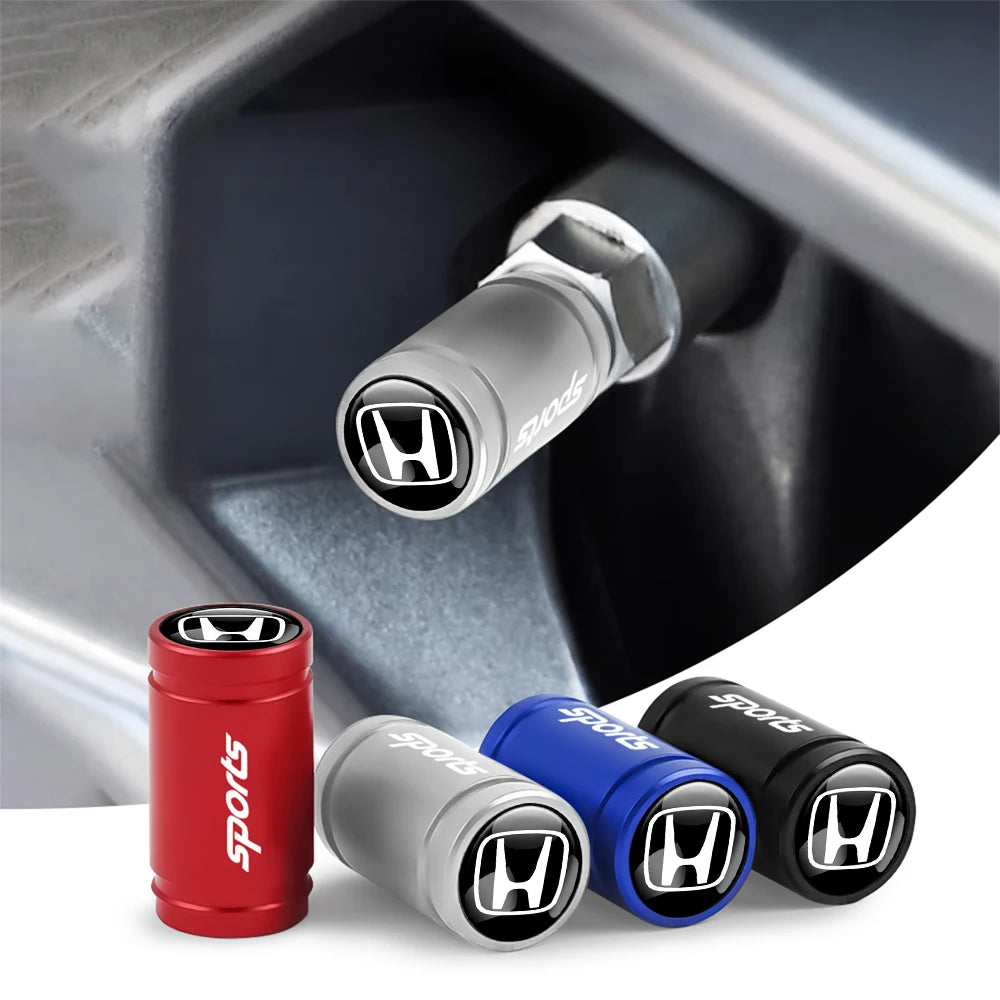 4pcs Car Wheel Center Hub Cap Stickers Badge Decal Accessories For Honda Mugen Insight CR-V Fit City HR-V Jazz Accord 8th Civic