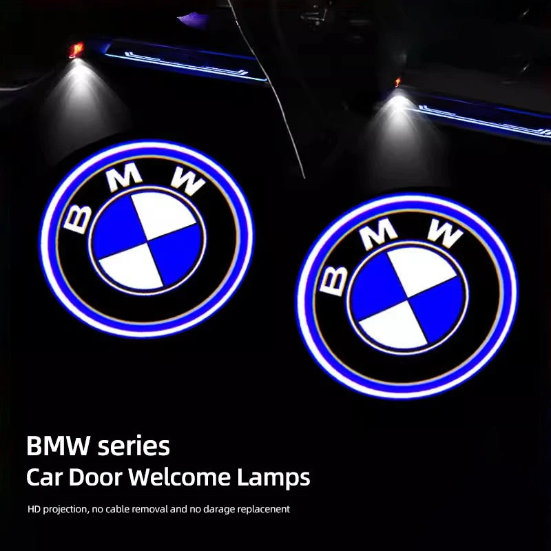 2Pcs Car Emblem Welcome Lights Auto Door Projector Lamps Accessories Ornaments For BMW M M3 M4 M5 G42 G30 G20 E39 E36 E87 E53