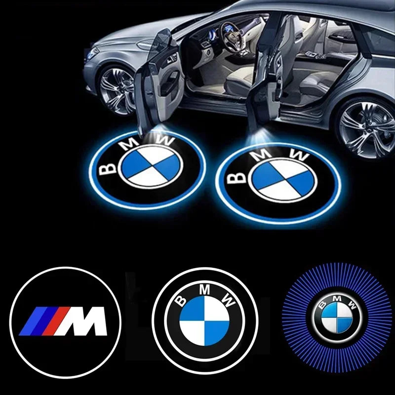 2PCS car door LED welcome light is suitable for BMW M1X1 X2 X3 X4 X5 X6 X7 car lamp wireless light induction lamp accessories.