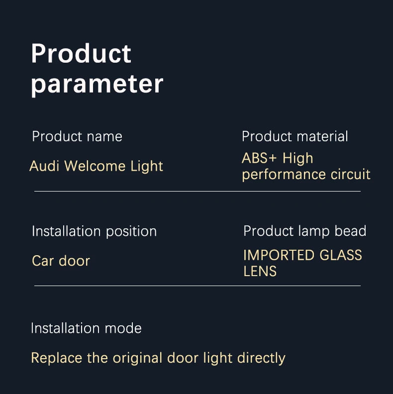 Audi LED Logo Laser Door Light – Quattro S Line