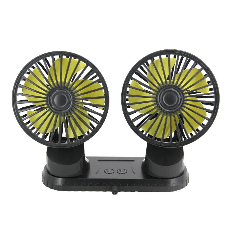 EAFC Mini Car Fan 360 Degree Rotating Cooling Wind Low Noise Summer Car Air Conditioning Cold Fan Ventilation Car Home 5V USB