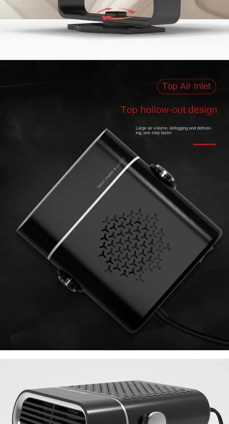 Car Heater Fan 150W 12V/24V Car Heater Electric Cooling Heating Auto Windshield Defroster Defogging Demister Car Anti-Fog Heater