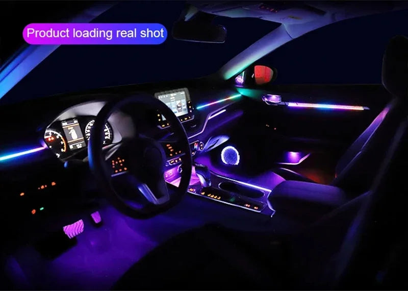 Premium Car Interior Ambient Light Kit – 64 Color App Control