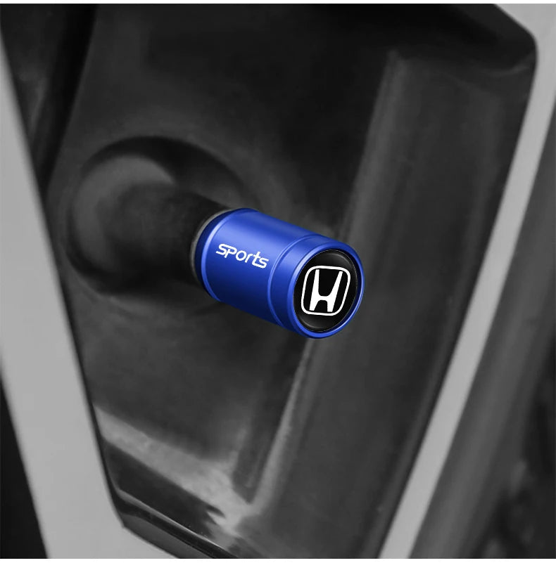 4Pcs Car Emblem Wheel Tire Valve Caps Covers Car Accessories For Honda Jazz CRV Civic Accord FIT Stepwgn Insight CRZ 5th Odyssey