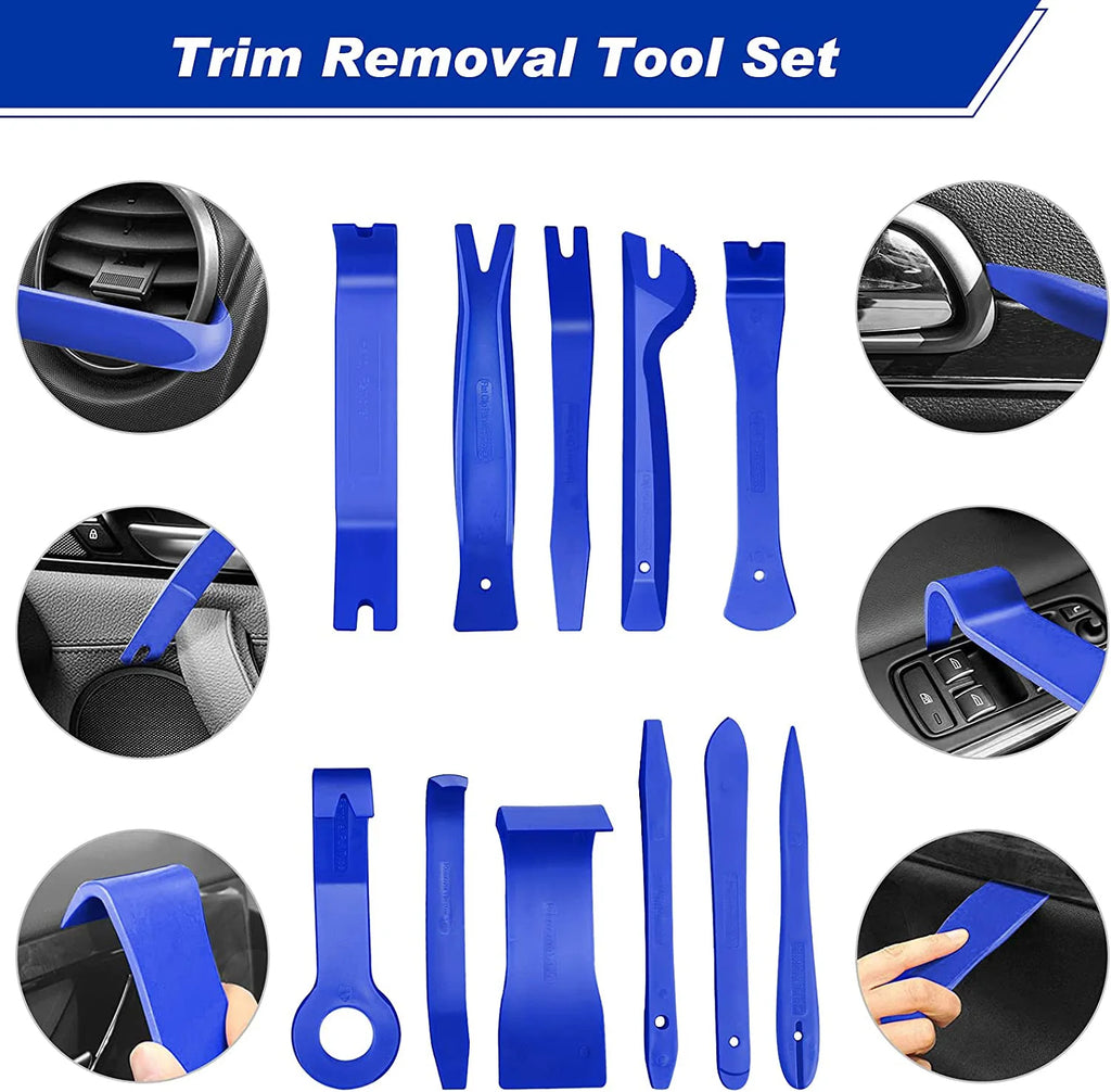 5/11/43PCS Car Trim Interior Plastic Disassembly Kit Car Clips Panel Dashboard Removal Tool Auto Trim Hand Removal Accessories