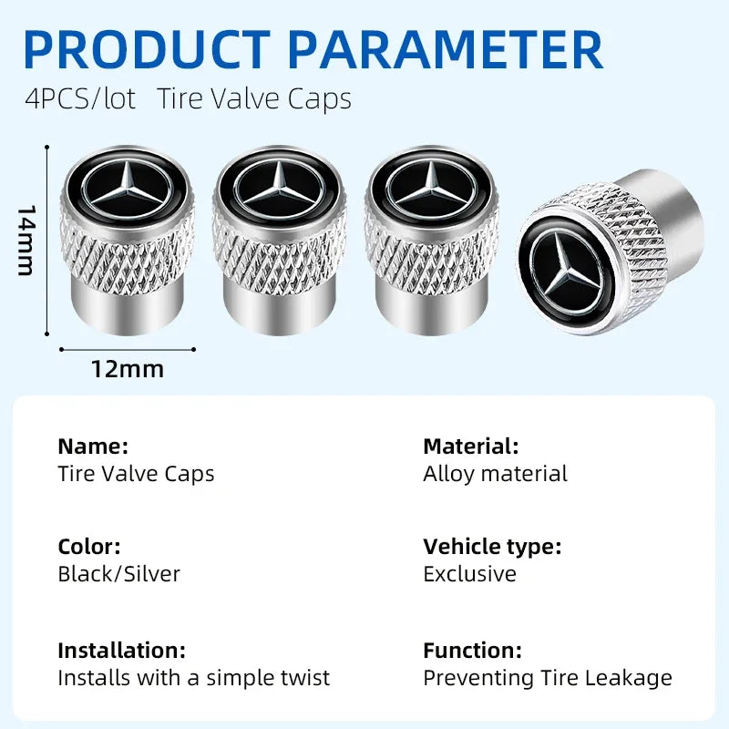For W206 Class C200L CLA GLA Mercedes Benz W203 W220 W213 W211 W212 W201 Car Wheel Tire Valve car accessories