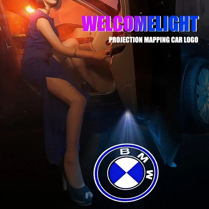 2Pcs Led HD Car Door Welcome Light Projector Lamps For BMW E30 E36 E39 E46 E60 E87 E90 X1 X2 X3 X4 X5 X6 X7 Styling Accessories