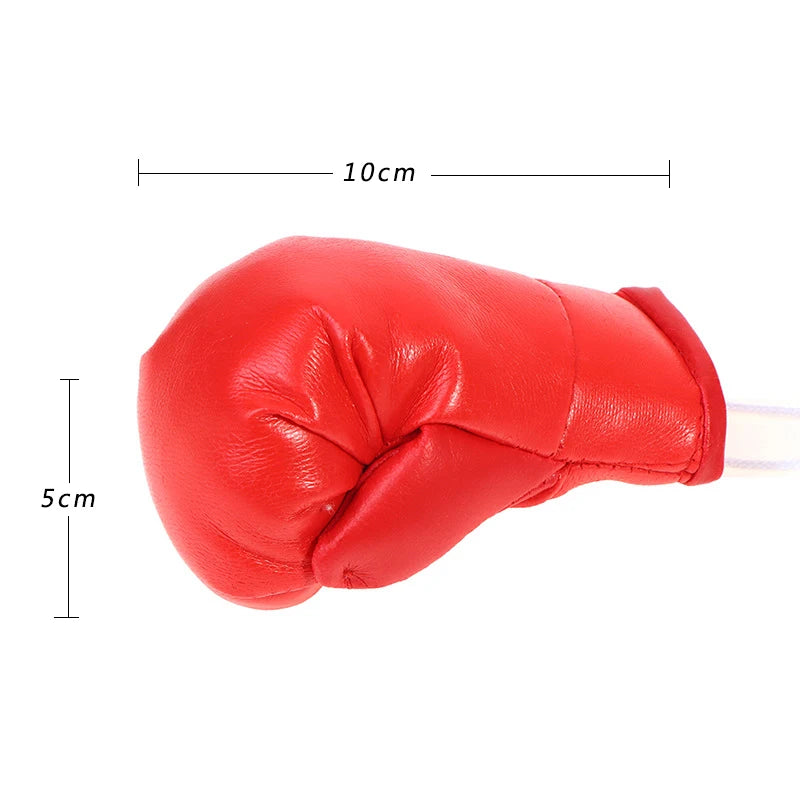 1 Pair Car Boxing Gloves Hanging Ornament Leather Auto Rearview Mirror Pendant DIY Car Accessories Interior Cool Decoration