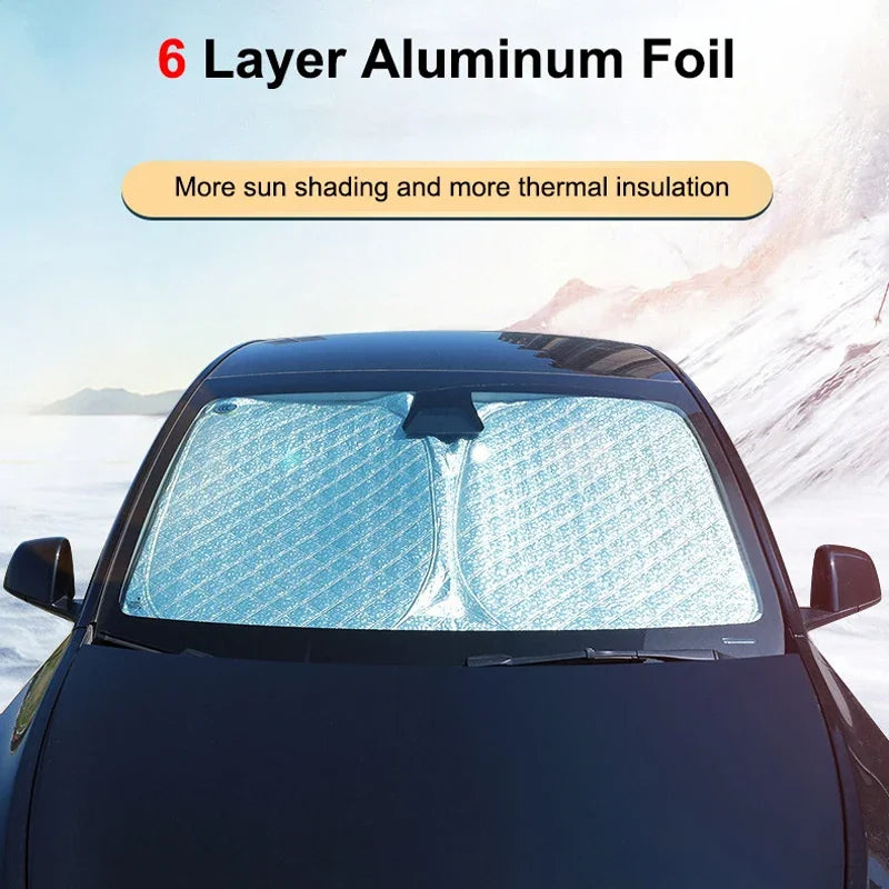 For Tesla Model 3 Y S X YL Juniper 2025-2020 2026 Thicken Front Windshield Sunshade Sun Shade Anti-UV Sun Shading Screen Cover