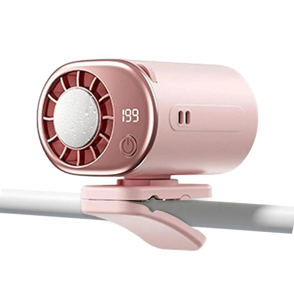 Personal Fan Clip On Car LED Display Air Conditioner With 199 Speeds Automotive Personal Fan For Truck Sedan RV Camping Outdoor