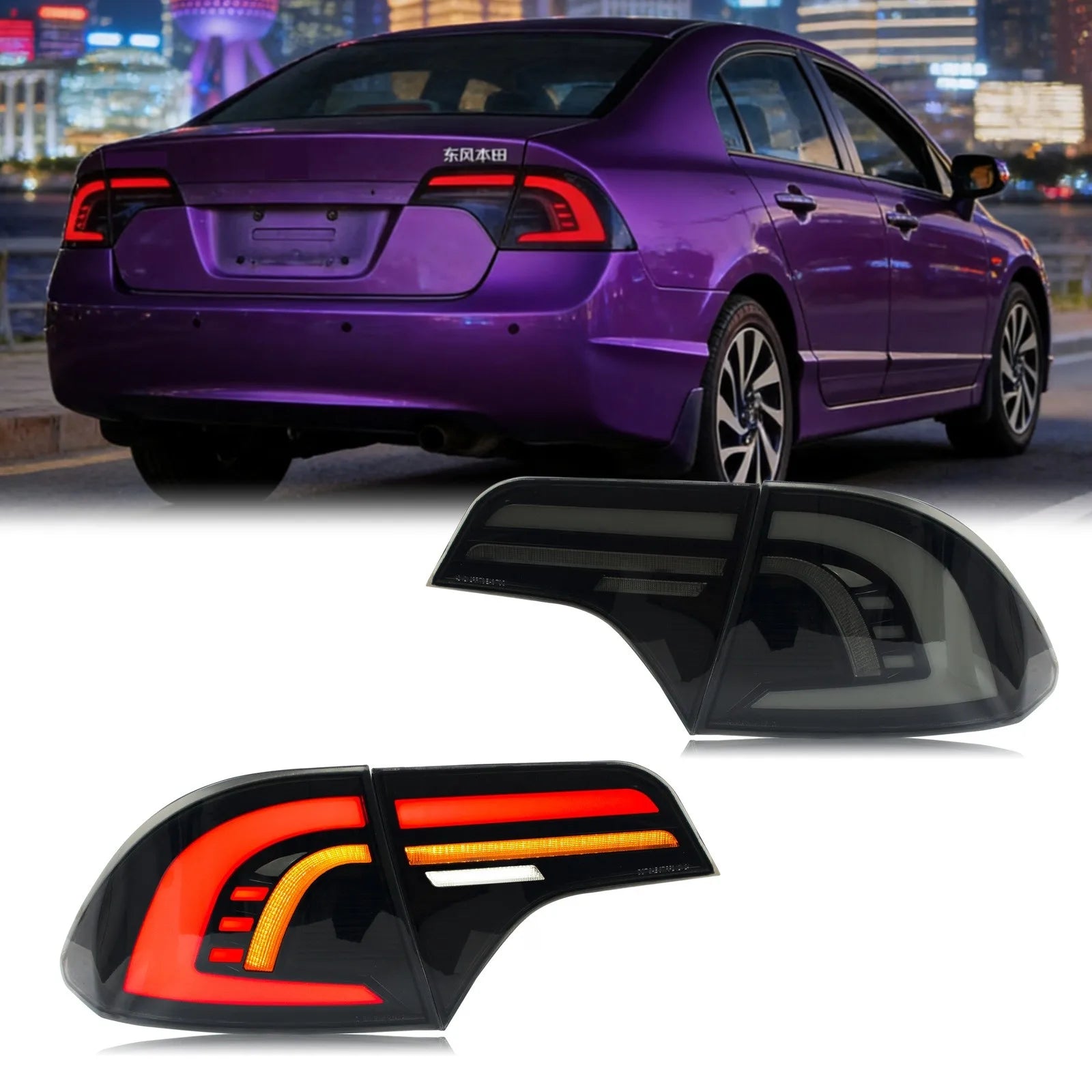 Honda Civic LED Tail Lights 2006-2011 – Sequential Turn Signal