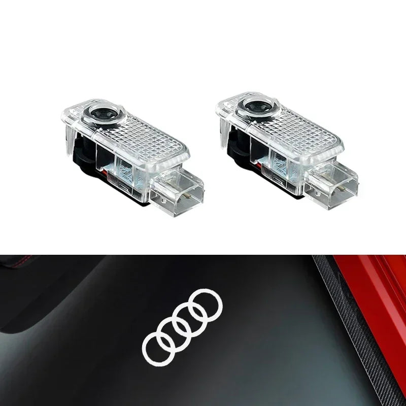 HD Led Welcome Light Car Door Projector Lamps For Audi A1 A3 8P A4 A5 A6 C7 A7 S3 S7 S8 R8 Q2 Q3 Q5 Q7 Q8 SQ5 C5 C6 TT RS3 RS6