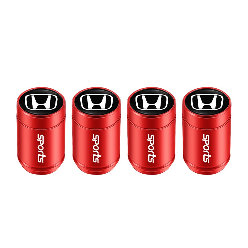 4Pcs Car Emblem Wheel Tire Valve Caps Covers Car Accessories For Honda Jazz CRV Civic Accord FIT Stepwgn Insight CRZ 5th Odyssey