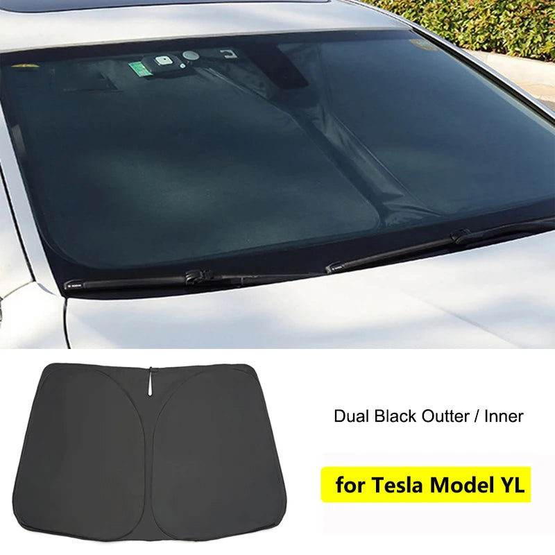 For Tesla Model 3 Y S X YL Juniper 2025-2020 2026 Thicken Front Windshield Sunshade Sun Shade Anti-UV Sun Shading Screen Cover