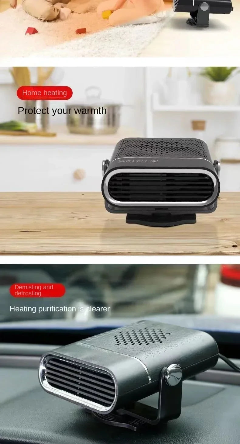 Car Heater Fan 150W 12V/24V Car Heater Electric Cooling Heating Auto Windshield Defroster Defogging Demister Car Anti-Fog Heater