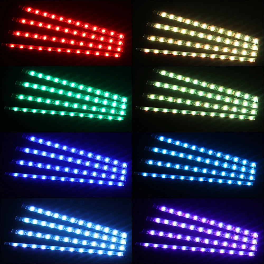 Car RGB Foot Light Strip – USB & Cigarette Lighter