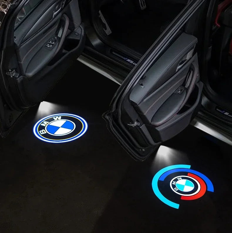 2PCS Upgraded LED Laser Car Door Welcome Anti Fade HD Projector Courtesy Shadow Light Easy Install Replacement Parts For BMW