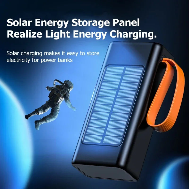 Lenovo Solar Power Bank 200000mAh – Built-in Cables