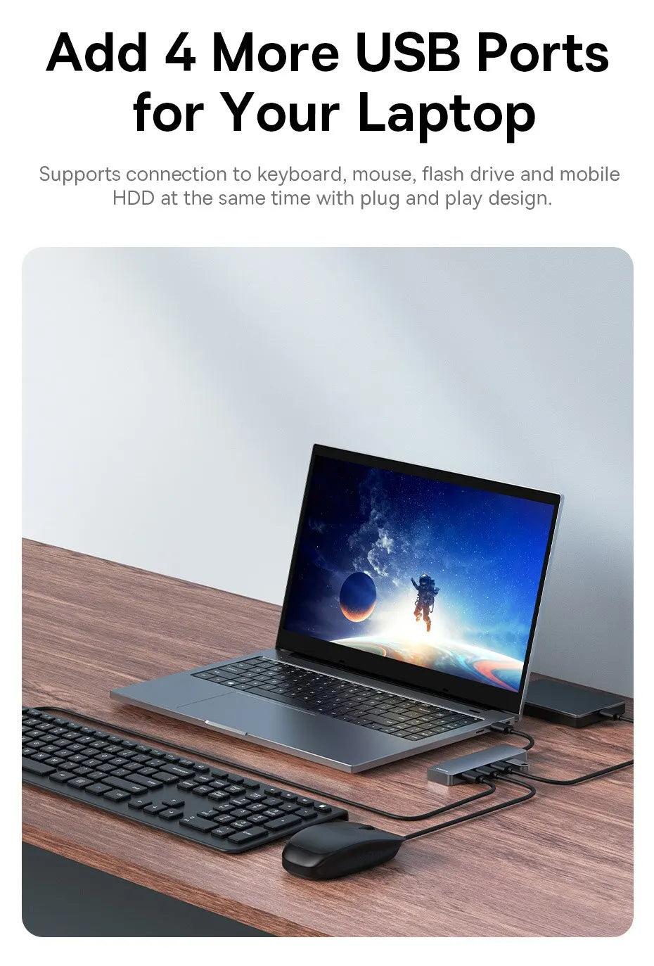Baseus 4-Port USB 3.0 Hub
