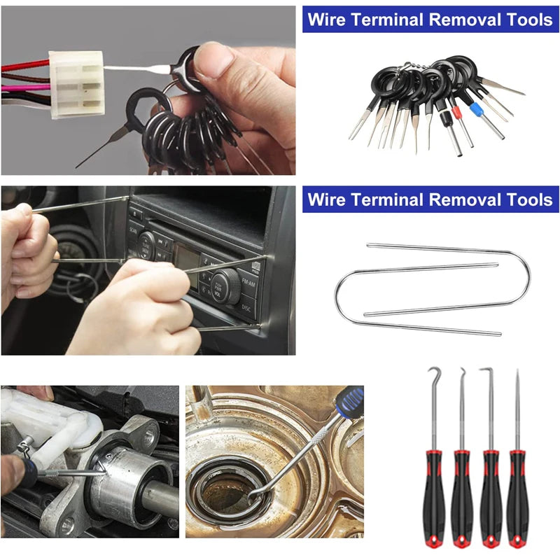 5/11/43PCS Car Trim Interior Plastic Disassembly Kit Car Clips Panel Dashboard Removal Tool Auto Trim Hand Removal Accessories