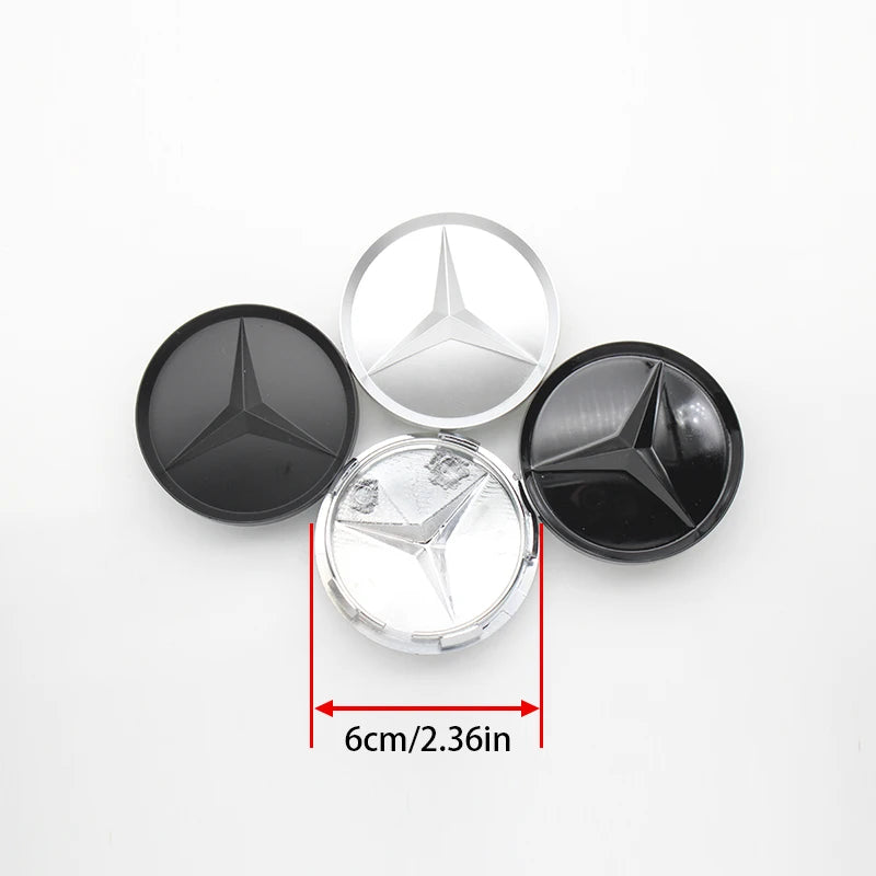 4Pcs 60mm 75mm Car Wheel Center Hub For Mercedes Benz AMG class W205 W203 GLC GLK W206 W220 W211 A180 Cap Rim Cover Accessories