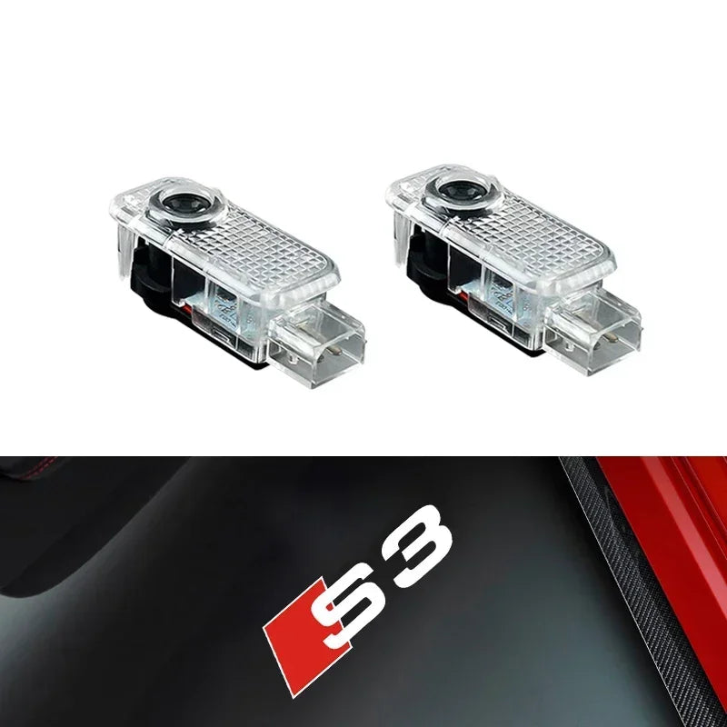 HD Led Welcome Light Car Door Projector Lamps For Audi A1 A3 8P A4 A5 A6 C7 A7 S3 S7 S8 R8 Q2 Q3 Q5 Q7 Q8 SQ5 C5 C6 TT RS3 RS6