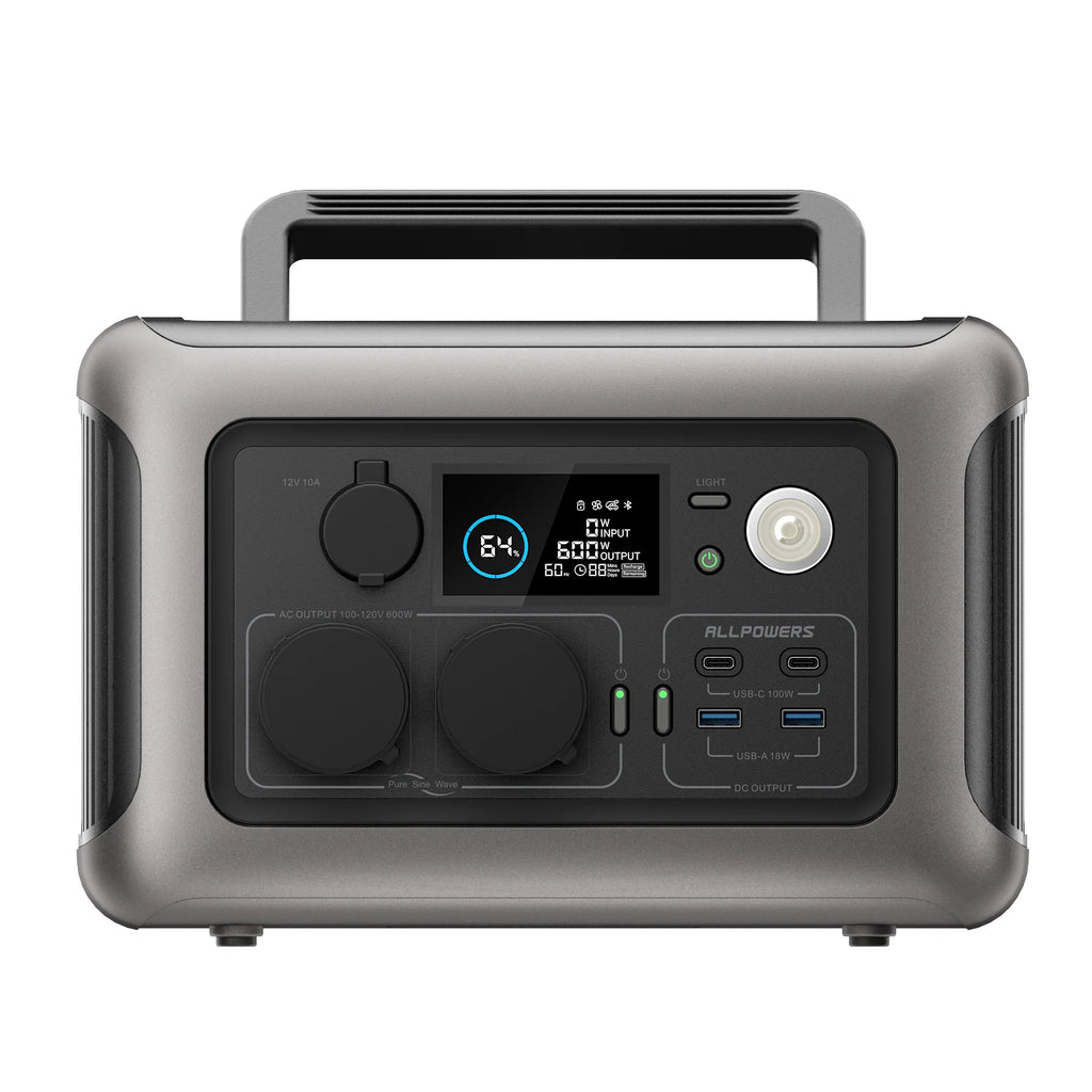 ALLPOWERS R600 600W Solar Generator – 299Wh LiFePO4