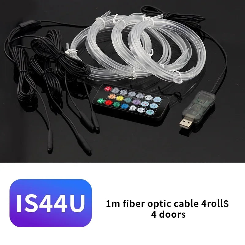 Car Interior EL Neon Wire Strip Light – 3M DIY Ambient