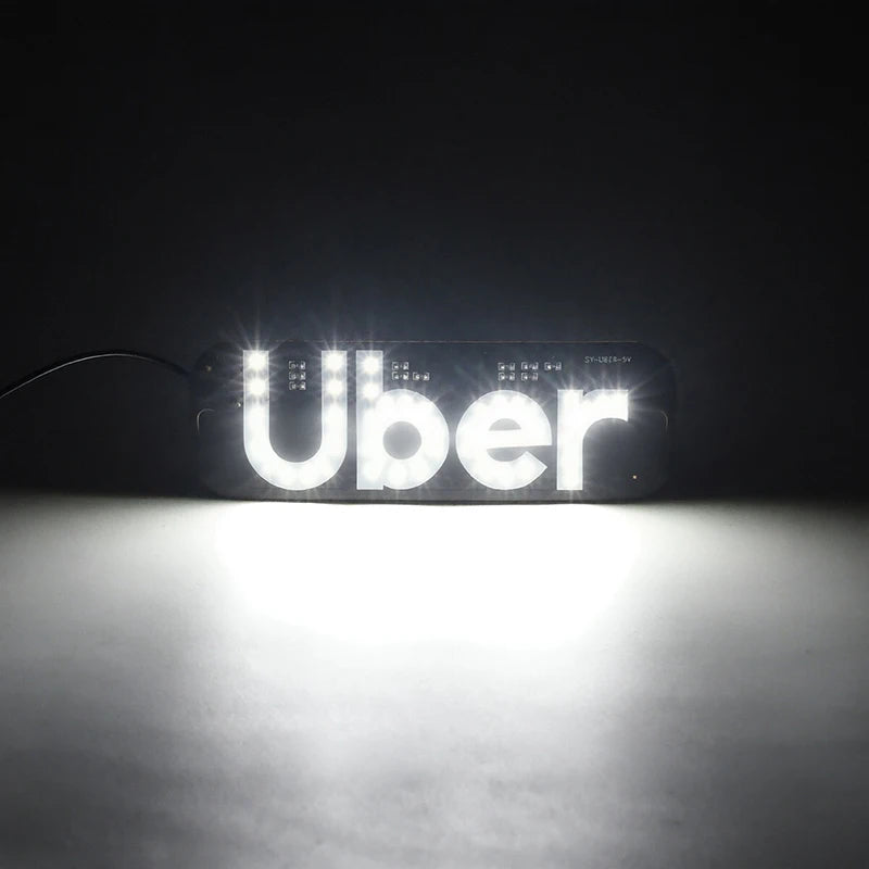 Led Light Sign For Car, Taxi Sign Light Windshield, Led Decal With Suction Cups, Usb Plug For Vehicle,driver Accessories